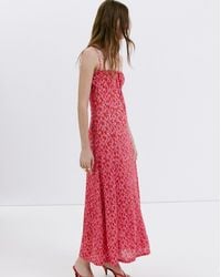 Mango - Floral-Print Pleated Dress - Lyst