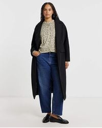 Simply Be - Midaxi Faux Wool Coat - Lyst