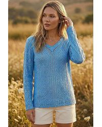 Roman - Roman Scallop V-Neck Knit Jumper - Lyst