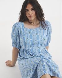 Simply Be - Stripe Historic Detail Midi Dress - Lyst