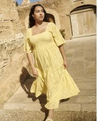 Simply Be - Broderie Maxi Dress - Lyst