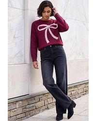 Roman - Roman Contrast Stitch Bow Knit Jumper - Lyst