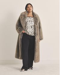 Simply Be - Sbe Faux Fur Maxi Coat - Lyst