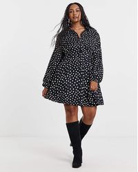 Simply Be - Shirt Dress With Cinch Waist - Lyst