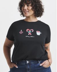 Simply Be - Christmas Placement Tee - Lyst
