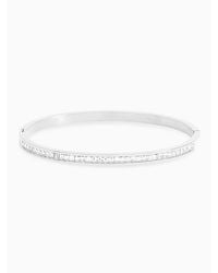 Jon Richard - Platinum Crystal Row Bangle - Lyst