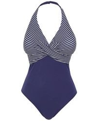 Figleaves - Tailor Swimsuit Longer Length - Lyst