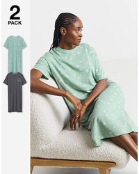Simply Be - Floral Value 2 Pack T-Shirt Nighties - Lyst
