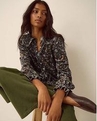 Monsoon - Carly Floral Velvet Shirt - Lyst