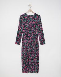 Simply Be - Twist Front Plisse Midi Dress - Lyst