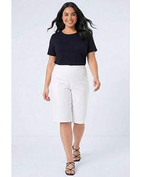 Roman Curve - Elastic Waist Knee Shorts - Lyst