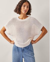 Monsoon - Sybil Slouchy Crochet T-Shirt - Lyst