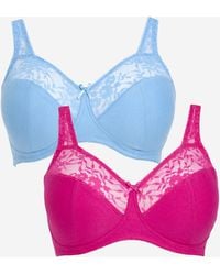 Pretty Secrets - 2 Pack Lace Non Wired Full Cup Bras - Lyst