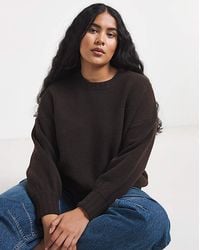 Simply Be - Sponge Crew Neck Volume Sleeve Jumper - Lyst