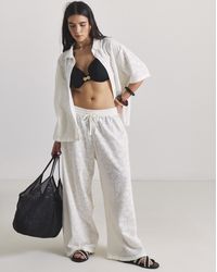 Beach To Beach - Lace Shirt And Trouser Beach Coord - Lyst