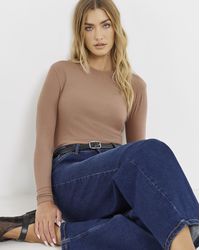 Simply Be - Long Sleeve Soft Rib Top - Lyst