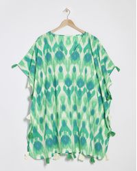 MAGISCULPT - Tassel Trim Beach Kaftan - Lyst