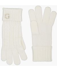 Guess - Knitted G Logo Gloves - Lyst