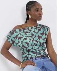 Simply Be - Off The Shoulder Mesh Top - Lyst