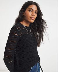 Simply Be - Hole Knit Boxy Jumper - Lyst