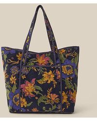 Monsoon - Princella Floral Corduroy Tote - Lyst