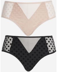 Pretty Secrets - 2 Pack Hannah Everyday Spot Mesh Briefs - Lyst