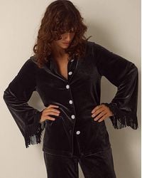 Monsoon - Tami Fringe Cuff Velvet Shirt - Lyst