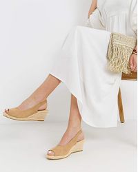 JD Williams - Peep Toe Espadrille Wedge Ex Wide - Lyst