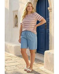 Roman Curve - Stripe Frill Lace Top - Lyst