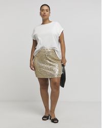 Simply Be - Sequin Mini Skirt - Lyst