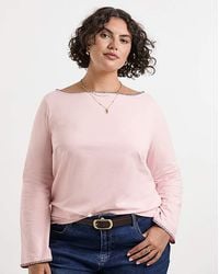 Simply Be - Long Sleeve Whipstitch Edge Top - Lyst