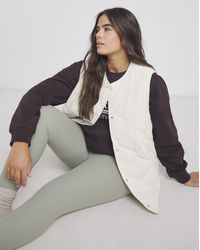 Simply Be - Quilted Round Collar Gilet - Lyst