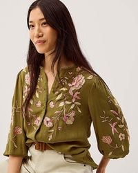 Monsoon - Amelie Floral Embroidered Blouse - Lyst