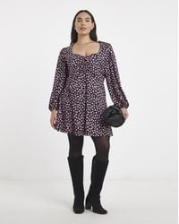 Simply Be - Supersoft Sweetheart Neck Skater Dress - Lyst