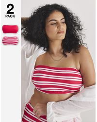 Simply Be - 2 Pack Value Bandeau Bikini Tops - Lyst