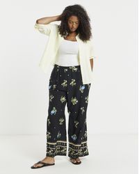 Simply Be - Wide Leg Spun Viscose Trousers - Lyst