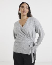 Simply Be - Diamante Ballet Wrap Cardigan - Lyst