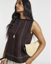Simply Be - Topstitch Shell Vest - Lyst