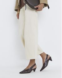Heavenly Soles - Slingback Pointed Toe Heels Ex Wide - Lyst