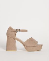 Simply Be - Heeled Platform Sandals Wide Fit - Lyst