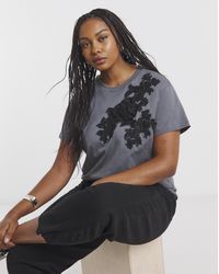 Simply Be - Lace Rosette T-Shirt - Lyst