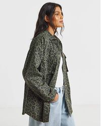 Simply Be - Leopard Print Utility Shacket - Lyst