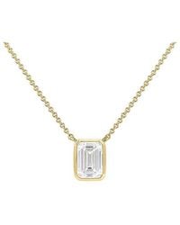 iJewel - 9Ct Lab Diamond 1Ct Necklace - Lyst
