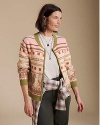 Julipa - Motif Knitted Zip Up Cardigan - Lyst