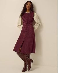 Monsoon - Isabel Faux Suede Midi Dress - Lyst