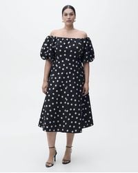 Mango - Strapless Polka-Dot Dress - Lyst