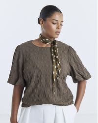 Pieces - Penny Short Sleeve Woven Top - Lyst