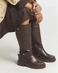 Simply Be - Casual Knee High Boots Ex Wide C - Lyst