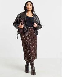 Simply Be - Deer Print Chiffon Maxi Skirt - Lyst