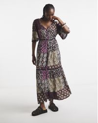 Simply Be - Crinkle Tiered Maxi Dress - Lyst